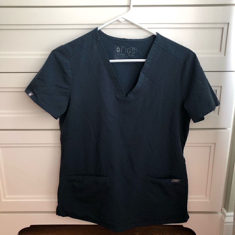 FIGS Casma Three Pocket Scrub Top Colbalt Blue Size XS
